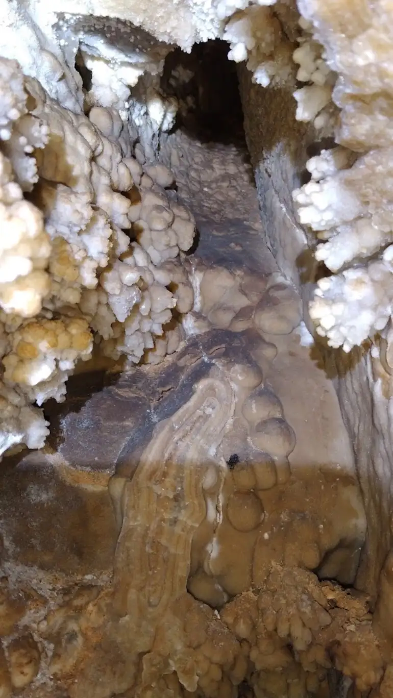 دیواره های آهکی غار رودافشان