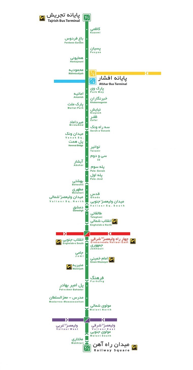 ایستگاه های BRT تهران - خط ۷ 