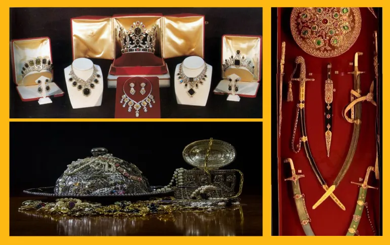 اشیای نگهداری شده در موزه جواهرات ملی بانک مرکزی