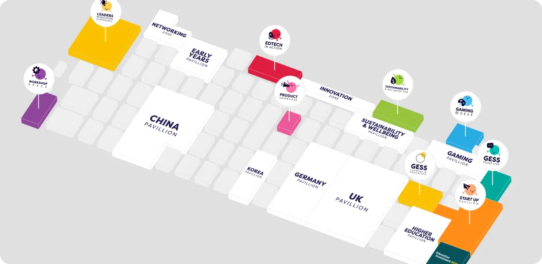 سالن ها و نقشه نمایشگاه آموزش در دبی