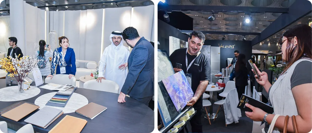 غرفه‌داران نمایشگاه ایندکس دوحه