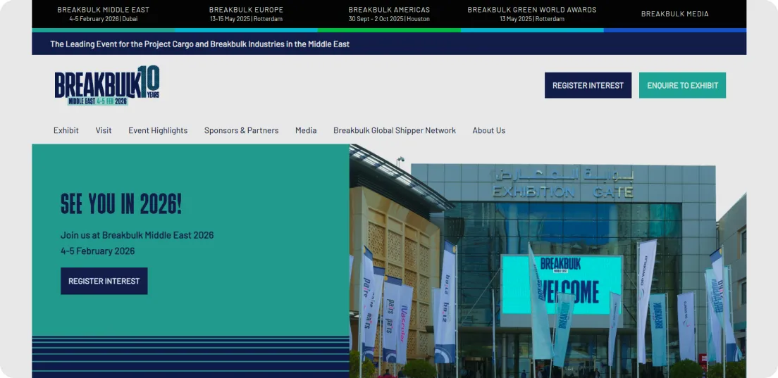 سایت رسمی نمایشگاه Breakbulk